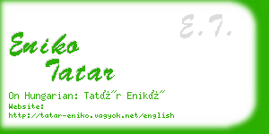 eniko tatar business card